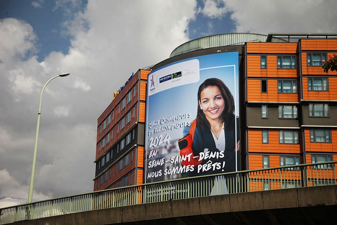 La mobilisation de la Seine-Saint-Denis et de Plaine Commune pour Paris 2024 s'affiche en grand porte de la Chapelle